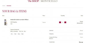 The Shop Monticello coupon code