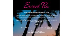 Sweet Pia coupon code