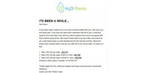 H2O Plants coupon code