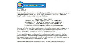 The Puppet Store coupon code