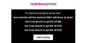 Moda Xpress coupon code