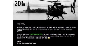 Thirty Seconds Out coupon code