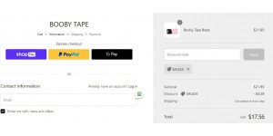 Booby Tape coupon code