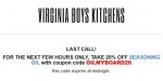 Virginia Boys Kitchens discount code