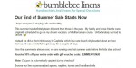 Bumblebee Linens coupon code