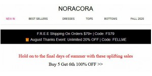 Noracora coupon code