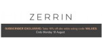 Zerrin discount code