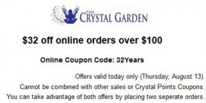 The Crystal Garden coupon code