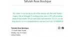 Tallulah Rose Boutique discount code