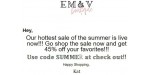 EM&V Boutique discount code