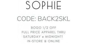 Sophie coupon code