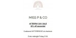 Miss P & Co discount code