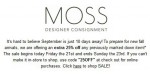 MOSS Designer Consignment discount code