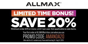 All Max Nutrition coupon code