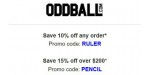 Oddball discount code