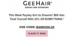 Gee Hair discount code