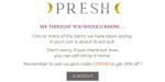 Presh discount code