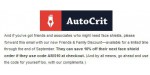 Auto Crit discount code