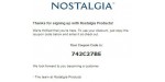 Nostalgia Products discount code