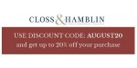 Closs & Hamblin discount code