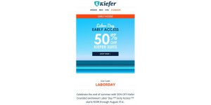 Kiefer coupon code