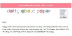 Dotty about Paper discount code