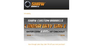 Shaw Barrels coupon code