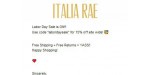 Italia Rae discount code