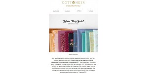 Cottoneer Fabrics coupon code