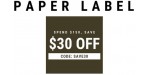Paper Label discount code