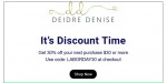 Deidre Denise discount code