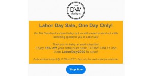 The Dw Designs coupon code