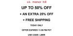 S.K. Manor Hill discount code