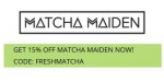 Matcha Maiden discount code