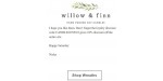 Willow & Finn discount code