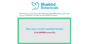 Blue Bird Botanicals coupon code