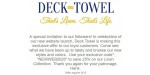 Deck Towel discount code