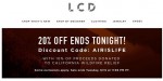 LCD discount code