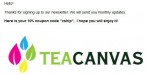 Tea Canvas discount code
