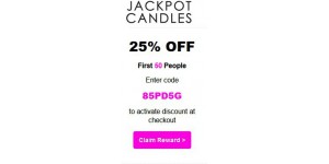Jackpot Candles coupon code