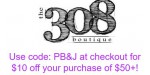 The 308 Boutique coupon code