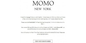 Momo New York coupon code