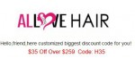 Allove Hair discount code