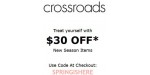 Crossroads discount code