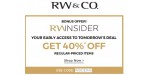 Rw & Co discount code