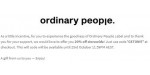 Ordinary People discount code