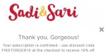 Sadi & Sari discount code