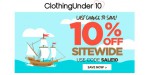 Clothing Under 10 coupon code