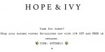 Hope & Ivy discount code