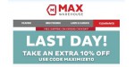 Max Warehouse discount code